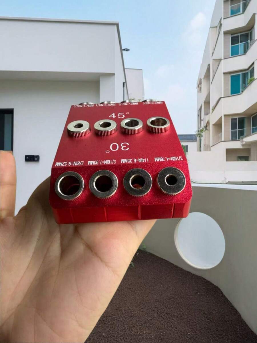 دليل حفر متعدد الزوايا لأعمال النجارة، أداة DIY للحفر بزوايا 30°/45°/90° والحفر العمودي - A - مشاهدة 1