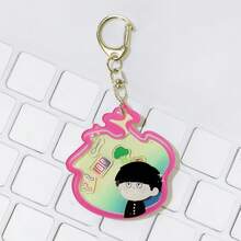 1 st "Mob Psycho 100" tecknad dimple-skakande nyckelring, akrylskakande hängsmycke, lämplig för ryggsäck - Multifärgad - Visa 11
