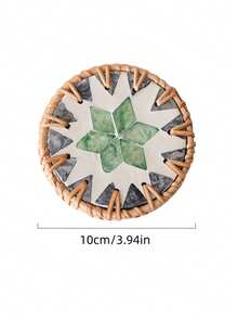 1pc/2pcs Lightweight Luxury Woven Colorful Shell Coasters, Natural Pearl Mother-Of-Pearl Heat Resistant Insulation Pads, Anti-Scald Tea Cup & Teapot Mats, Exquisite Home Tabletop Decor, Suitable For Coffee Tables, Kitchen Dining Tables, Party Table Decorations - Multicolor - View 15
