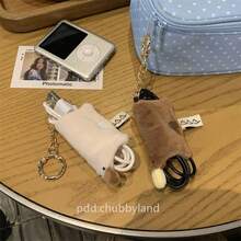 New Cute Plush Dumpling Wired Earphone Storage Bag Portable Protective Sleeve High-Look Pendant Reel Earphone Case Earphone Earphone Case Wired Earphone Wired Earphone Deco Wired Earphone Case Earphone Accessory - DD - View 5