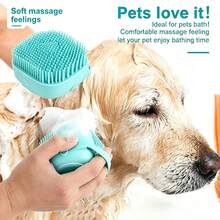 7Pcs Dog Grooming Kit, Pet Bath Supplies Deshedding Brush Dogs Cats - Blue - View 4