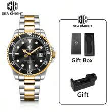 SEA KNIGHT Top Man Men's Business Fashion Steel Band Watch, Rotating Bezel, Luminous, Date Display, 3Bar Waterproof, Quartz Watch - One Size Fits All - View 17