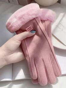 1 Pair Women's Gloves Random Color, Winter Warm & Comfortable, Soft & Loose, Suitable For Skiing, Running And Other Sports, Unisex Adult - Multicolor - View 6