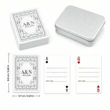 Custom Name And Date Playing Cards, Personalized Wedding Poker Deck With Card Face Design, Custom Text Card Backs For Wedding Receptions, Bridal Showers And Engagement Parties, Keepsake Game Night Gift For Couples, Newlyweds, Brides And Grooms - Multicolor - View 18