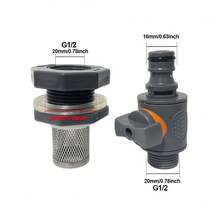 3pcs Rainwater Collection Barrel Connector Kit, Water Bucket Adapter Set, Durable PVC Water Tank Adapter With Valve And Filter, 1/2"-DN15 Threaded Connector, Suitable For Irrigation/Water Storage Barrel - Three-piece Set - View 9