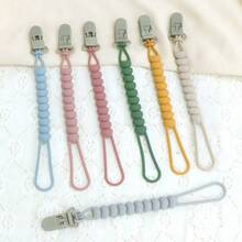 1pc Silicone Baby Bottle Strap Anti‑Lost Chain With Clip Universal Bottle Holder Lanyard For Infant Feeding - Multicolor - View 2
