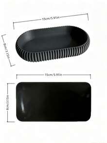 1pc New Matte Japanese Style Small Key Tray/Storage Dish, Minimalist Storage Plate, Suitable For Entryway, Vanity, Bathroom And Office Desk Decoration, Multi-Purpose Jewelry Storage Tray, Halloween Christmas Decoration, Holiday Party, Best Gift For Others - Multicolor - View 5
