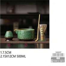 5 Styles/Complete Matcha Ceremony Set, 5 Styles To Choose From, Ceramic Matcha Bowl With Spout, Bamboo Broom And Broom Holder, - Multicolor - View 15