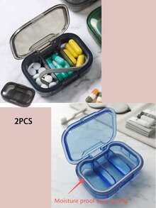 2/1pc Ultra-Small 3-Compartment Dust-Proof Pill Storage Box, Daily Pill Box - (3 Compartments Per Day) 3 Compartments, Dust-Proof, Medication Manager, Easy Daily Dosing - Portable Lightweight Design, Portable Lightweight Design Suitable For Travel Or Home Use, Box, Travel Essential - Multicolor - View 12