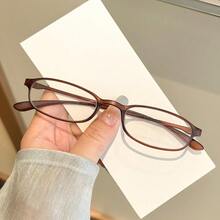 1pc Women's Rectangular Small Frame Non-Prescription Glasses, Daily Outfit Accessory, Back To School Essential - Multicolor - View 9