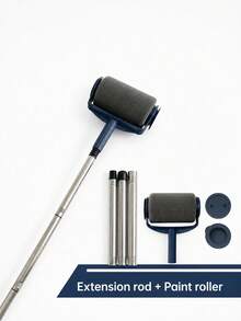 Multi-Function Roller Brush Set (1 Set) - Includes Roller Brush And 3-Section Extension Pole; High-Density Roller Brush Cover Ensures Even Application. Suitable For Latex Paint And Wall Paint, Easy To Operate. Perfect For Wall Repair And Living Room Painting. - Multiple Styles and Colors - View 2
