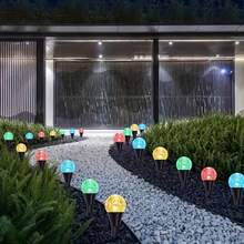 Warm Light Solar Powered Globe Garden Stake Light, Weather Resistant, Garden Path Yard Decor Ground Light - Black - View 21