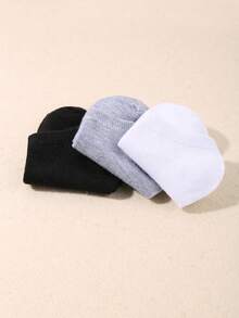 30/15/9//1 Pair Random Solid Color Sports Casual Short Socks, Comfortable And Breathable, Versatile For Sports, Autumn Toddler Girls Clothing Socks - Multicolor - View 9