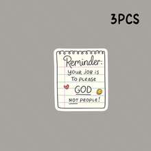 Your Mission Is To Please God, Not To Please The World." Faith Reminder Style Vinyl Sticker. Suitable For Planners, Water Bottles, And Notebooks. Features A Cute Design Simulating Memo Paper To Convey A Faith-Based Attitude. The Sticker Uses - Light Film - View 8