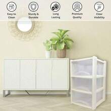 DIY Apparel & Needlework Storage - 3 Drawer + Cream - View 7
