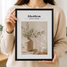 SURELIFE 1件現代極簡相框 A4 30x40cm 50x70cm 照片與海報框，壁掛或桌面式家居裝飾，適用臥室與客廳 - 黑色 - 查看 11