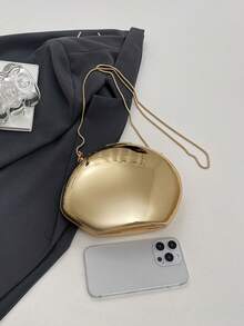 Dedoo 貝殼小眾設計創意壓克力鏈條女款包，個性休閒單肩包，適合派對、聚會、街拍 - 金色 - 查看 6