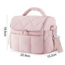 6L Cute Portable Nylon Lunch Shoulder Bag, Reusable, Multi-Functional Insulated Leak-Proof Lunch Bag For Women - Multicolor - View 8