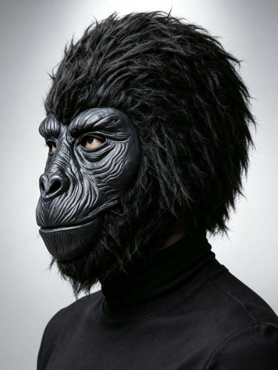 Halloween Gorilla Latex Mask, Halloween Costume Headpiece Suitable For Role Play Parties And Various Themed Events - Chimpanzee - View 1