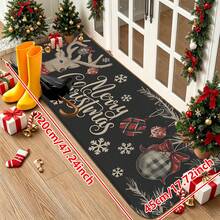 1/2/3pcs Christmas Theme Kitchen Rug, Flannel Kitchen Mat, Soft Comfortable Absorbent Non-Slip Machine Washable With Non-Slip Backing, Suitable For Multiple Scenes: Entryway, Living Room, Bedroom, Kitchen, Dining Room, Bathroom, Laundry Room, Hallway, Christmas Holiday Home Decor - Multicolor - View 14