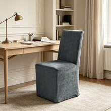 1pc Silver Fox Velvet Full Chair Cover, Solid Color Knitted Texture, Soft And Elastic Fabric, Tight Fit To Chair Body Without Shifting, Machine Washable And Easy To Care, Suitable For All Seasons, Applicable To Living Room/Bedroom/Dining Room/Study/Outdoor - Multicolor - View 15