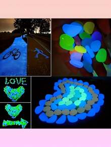 Colorful Glow-In-The-Dark Garden Stones, New 2026 Glow-In-The-Dark Pebbles, Beautiful Luminous Stepping Stones, Suitable For Sidewalks, Patios, Patio Landscaping And Aquarium Decoration. - A - View 12