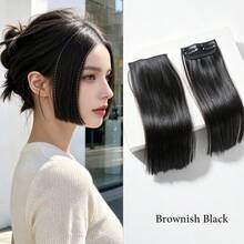 2Pcs Women Invisible Clip‑On Straight Bangs Hair Piece Daily Party Hair Accessory - Multicolor - View 11