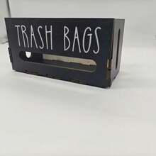1pc Garbage Bag Dispenser, Garbage Bag Storage Organizer, Wall-Mounted Wooden Garbage Bag Roll Holder, Kitchen Accessories, Kitchen Storage Organizer Box - Multicolor - View 8