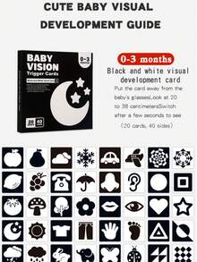 Black & White Flash Cards For Newborns, Visual Stimulation Cards For 0-36 Months Babies, Colorful Tracking Cards, Educational Cognitive Cards - Multicolor - View 2