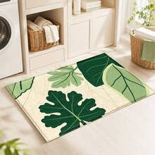 1 buah, Keset Dapur Imitasi Kasmir Bermotif Daun Hijau, Keset Lantai Dapur Penyerap Air, Karpet Dapur, Keset Panjang, Keset Depan Wastafel, Cocok Untuk Dapur, Kamar Mandi, Pintu Masuk, Lorong, Ruang Cuci dan Dekorasi Rumah - MultiWarna - View 7