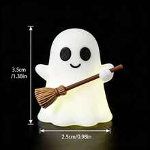 3/1pc Halloween Glow-In-The-Dark Ghost Figurine Creative Desktop Mini Decoration, Glowing Ghost Doll For Micro Landscape, Suitable For Desktop, Room, Dollhouse And Other Desktop Decor Accessories, Halloween Gift (No Battery, Random Style And Color) - Multicolor - View 6
