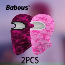 Babous 2PCS Balaclava Face Mask For Men & Women, 4- Season Multi‑ Functional Full Head Cover, Windproof Breathable Hood Mask For Ski, Motorcycle, Cycling, Hunting Outdoor Sports, Head Circumference 20.1‑23.6 Inch(51‑60cm) - Multicolor - View 5