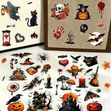 5PCS Transparent Original Halloween PET Stickers - Halloween Waterproof DIY Scrapbooking Material Stickers - A - View 4