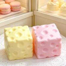 Pink & Cheese Pink TPR Slow Rebound Large Cheese Puzzle Toy , Cheese Squishy, Squishy Dumpling, Fidget, Squishy, Squishy / - Multicolor - View 3