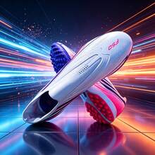 1 Pair World Cup Style Latest Men's Football Shoes, TF Studs Turf Training Cleats, Campus Anti-Slip Breathable Portable Sports Shoes - White - View 1