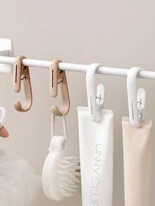 30pcs Double-Ended Long Tail Hooks Heavy Duty Multi-Purpose Storage Organization Clips Wall Mount Hanger For Kitchen Bathroom Bedroom Closet Home Decor Adhesive Hook Set - Multicolor - View 7