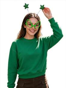 Alien Headband & Glasses Set, Star Spring Headband Funny Party Costume Prop, Suitable For Alien Theme Cosplay, Party Outfit Accessory, Sci-Fi Theme Party, Funny Dress-Up Party Role Play Prop - Multicolor - View 2