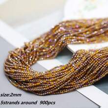 5 خيوط (حوالي 900 قطعة) خرز صغير 2 مم بألوان أخضر وأزرق AB لصنع المجوهرات DIY إكسسوارات يدوية الصنع للقلائد والأقراط - 2 مم - مشاهدة 37