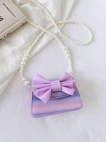 1pc Girls Bow PU Magnetic Closure Fashion Crossbody Bag Suitable For All Seasons Daily Use - A - View 11