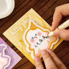 Halloween Ghost Shaped Sticky Notes, Cute Highly Attractive Reusable Adhesive Memo Pads, Student Stationery - one-size - View 8