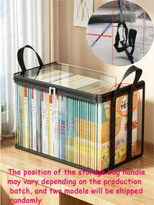 Heavy Duty Transparent PVC Storage Box With Visible Window, Foldable Storage Bag, Suitable For Books, Toys, Stationery And Snacks, Saves Home And Classroom Storage Space, Christmas And Halloween Storage, Back To School - Multicolor - View 10