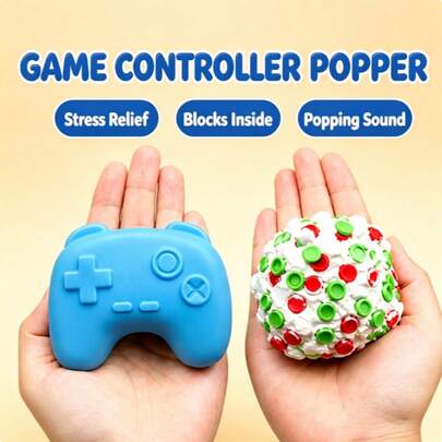 1 buah Mainan Balok Pengontrol Game Lembut dan Kenyal, Mainan Sensori dengan Suara Meletus, Ideal untuk Suvenir Pesta Halloween dan Natal, Hadiah Anak-anak, dan Penghilang Stres