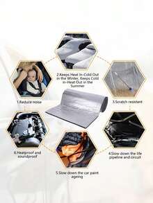High-Density Self-Adhesive Aluminum Foil-Faced Foam Insulation Roll, Reflective Thermal Mat For Car Walls, Doors, Floors And Roofs - Foil Insulation - View 5
