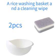 1pc Multi-Functional Plastic Rice Washing Basin, Can Be Used As Rice Washing Basin, Vegetable Basket, Fruit Colander, Suitable For Healthy Meal Preparation And Efficient Kitchen Use, Practical Kitchen Tool - Multicolor - View 13