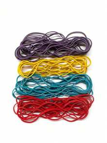 20pcs Large Long Morandi Color Rubber Bands, Multiple Colors, Heavy Duty High Quality Office Supplies, Suitable For Home, Kitchen And Office - A - View 10