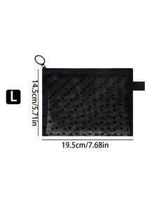 1/2pcs Mini Heart Pattern Mesh Storage Bag, Portable Lipstick And Small Items Organizer, Minimalist Transparent Zipper Makeup Bag (Round Zipper), Multi-Functional Travel Storage Bag/Coin Purse/Jewelry Organizer, Fashionable Back To School Gift - Multicolor - View 8