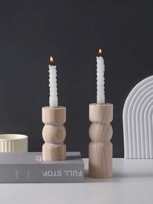 Set de 2 candelabros estilo nórdico en espiral, decoración de mesa simple y exquisita para mesa de comedor, elevado y bajo, estilo INS, apariencia de alta gama - Multicolor - Ver 19