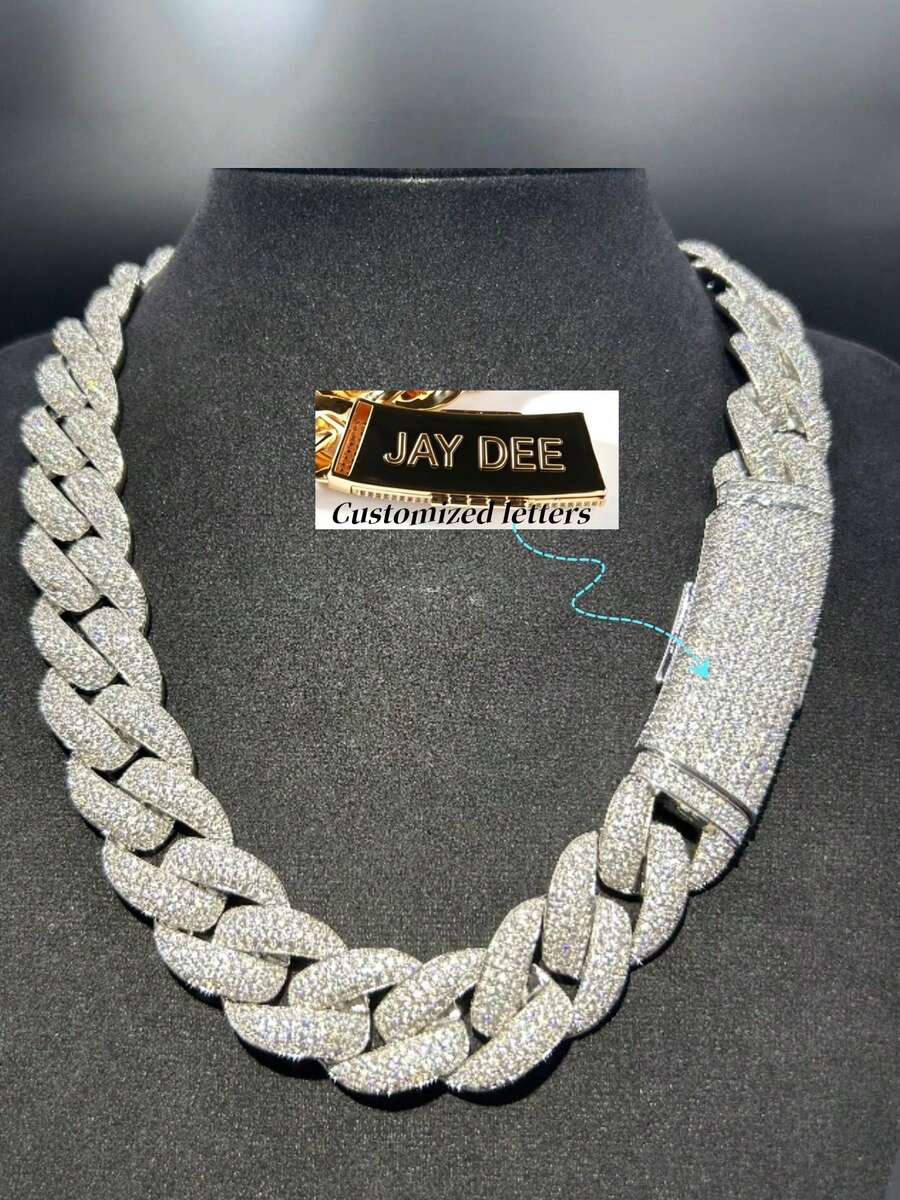 1pc 20MM Long Clasp Cuban Chain Hip Hop Personalized Daily Wear DIY Jewelry - Engraved Long Buckle - View 1