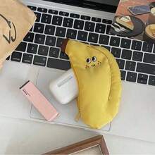 1pc Amazing Yellow Banana Shaped Multi-Function Desktop Storage Pencil Case, Mini ID Card, Coin, Loose Change, Identification Card Storage Bag, Girls Pencil Box, Suitable For Back To School Season Daily Use, Perfect Gift For Friends - A - View 4