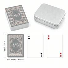 Custom Name And Date Playing Cards, Personalized Wedding Poker Deck With Card Face Design, Custom Text Card Backs For Wedding Receptions, Bridal Showers And Engagement Parties, Keepsake Game Night Gift For Couples, Newlyweds, Brides And Grooms - Multicolor - View 26